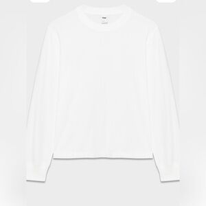Aritzia TNA Soft Feels™ Hayden Long sleeve in Color White Blanc
